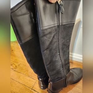 8W Tory Burch black leather boots